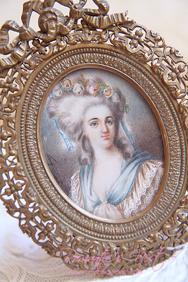아름다움과 귀후의 랑발공녀 아이보리 프레임([ Madame la princesse de Lamballe ]....