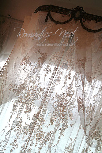 RARE Real Beautiful lace....소장가치 이상의 아름다움을 둠뿍 담고 있는 바스켓 &amp;리본 모티브의 탕부르 레이스.....