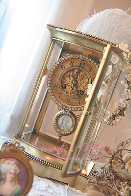 one moment in time.....1850s MAGNIFICENT clock !!! French Bronze 보석총총 그리고 HP 아이보리 속 그녀....